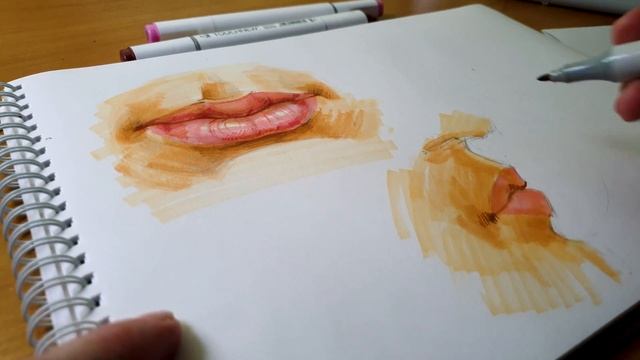 Как нарисовать губы маркером смотреть онлайн