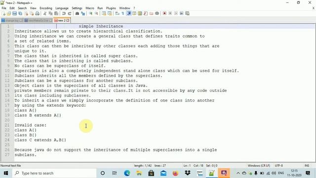#67 - Simple Inheritance Java Program смотреть онлайн
