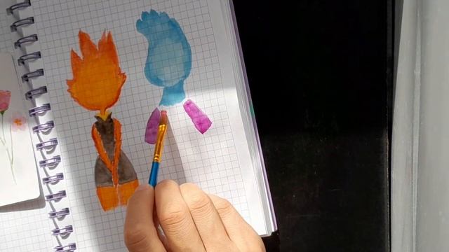 Нарисовать акварелью || Идеи для скетчбука смотреть онлайн