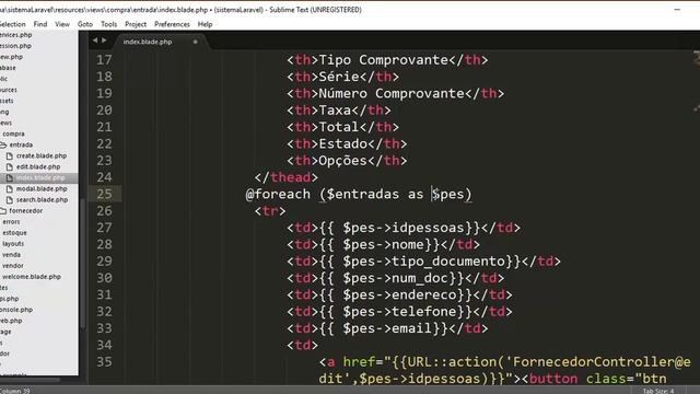 Sistema Financeiro PHP Laravel - Aula 15 - Criando a página index entrada смотреть онлайн