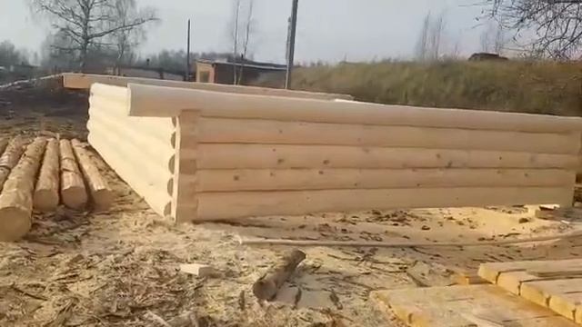 Сруб 5х6 рубка в лапу полулафет - СмолДом, Велиж смотреть онлайн