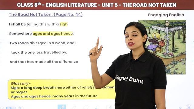 Engaging English Class 8 Unit 5 | The Road Not Taken Explanation смотреть онлайн