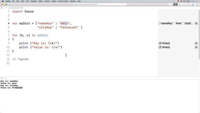 iOS SDK Swift Dictionaries смотреть онлайн
