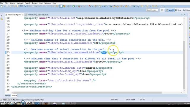 Hibernate 5 + HikariCP configuration example смотреть онлайн