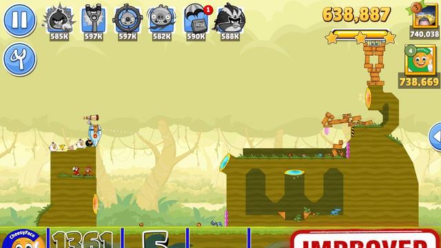 IMPROVED SCORE POWER-UP for Level 5 in Angry Birds Friends Tournament 1361 смотреть онлайн