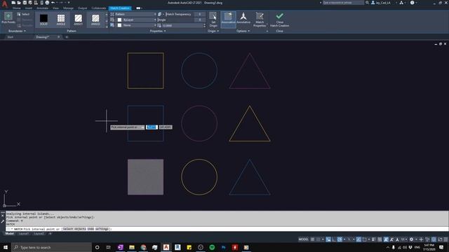 Autocad Hatch - Part 3 | Hatch For Multiple Areas | Autocad 2021 Tutorial смотреть онлайн