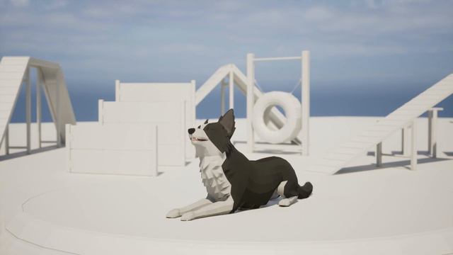 LowPoly Border Collie смотреть онлайн