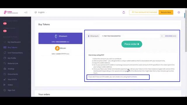 Как купить токены ICO PROFEDE? смотреть онлайн