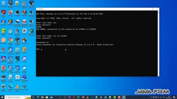 ORA-28009: connection as SYS should be as SYSDBA or SYSOPER - Oracle Database 12c Error Messages