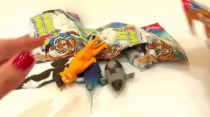 Снежные хищники&ко. Деагостини игрушки для детей резиновые. Сюрпризы в пакетиках.#игрушки #сюрприз