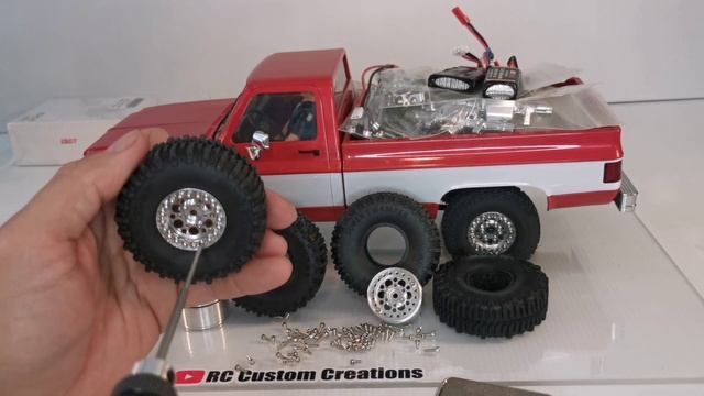 FMS K10 Bulletproof Build Part # 2 FILLING THE WHEELS AND TIRES WITH BB'S #fms