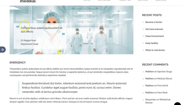 Medical Healthcare WordPress Theme - How to create and edit Department смотреть онлайн