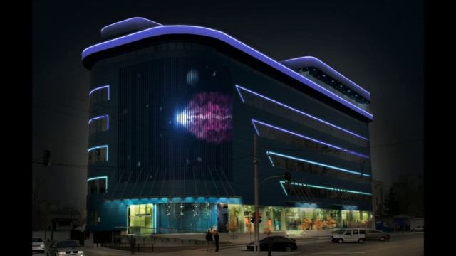 Освещение фасада здания Медиафасад от ТЕХНОИНТЕР ГРУП смотреть онлайн