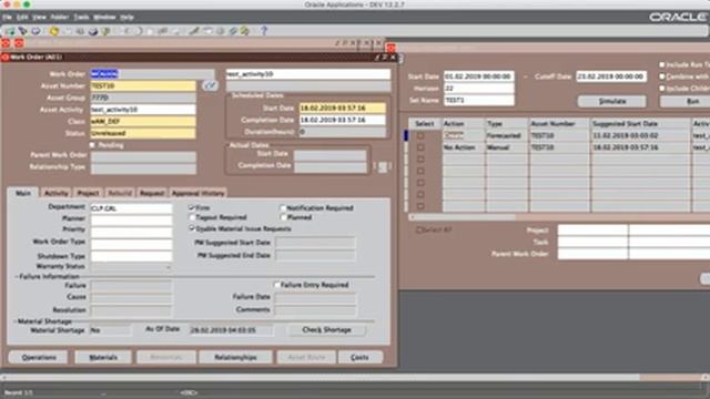 Oracle EAM Scheduling - Tolerance in days смотреть онлайн