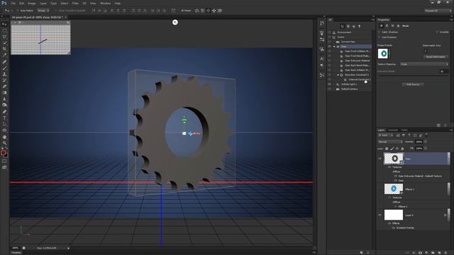 Photoshop CS6 - Ray Tracing a 3D Gear Icon & Custom Gear Vector Shape смотреть онлайн