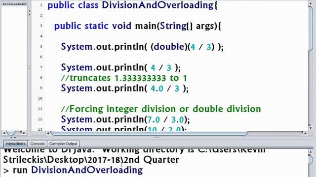 Method Overloading and Forcing Double Division смотреть онлайн