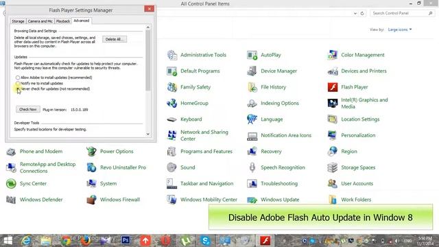 Diable Adobe Flash Auto Update in Window смотреть онлайн