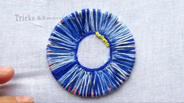 Hand Embroidery: Beautiful Flower Tricks With Bangles | вышивка для начинающих, смотреть онлайн
