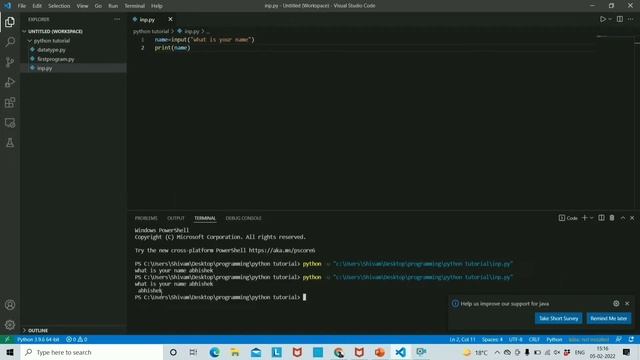 Taking input in python using input() function | python tutorial for beginners смотреть онлайн