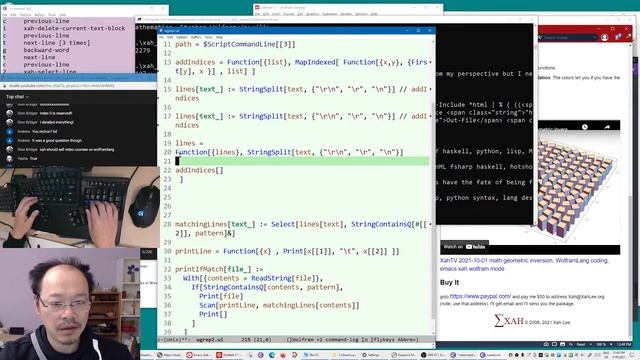 2021-11-09 WolframLang on grep script live coding смотреть онлайн