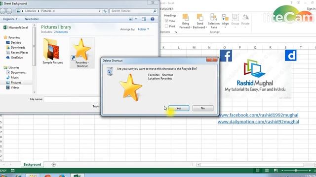 How to give background MS Excel 2013 - Tutorial # 23 смотреть онлайн