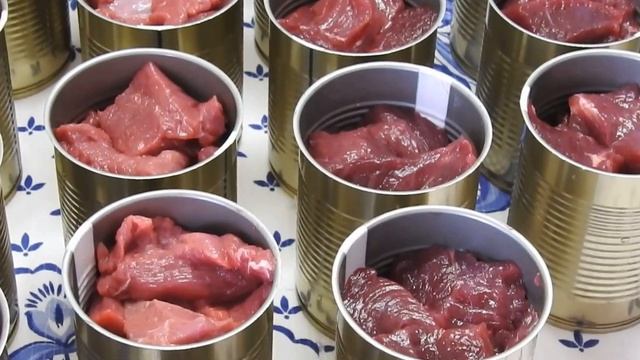 Рецепты для автоклава.Тушенка в железных банках. Приготовление. смотреть онлайн