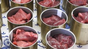 Рецепты для автоклава.Тушенка в железных банках. Приготовление.