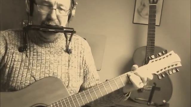 blowing in the wind harmonica ,essai 12 cordes lag tramontane ( T200 D12 CE) смотреть онлайн