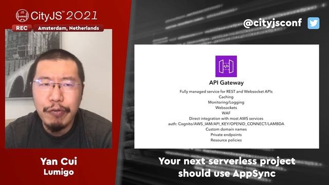 YAN CUI - Your next serverless project should use AppSync - #CITYJS2021 смотреть онлайн