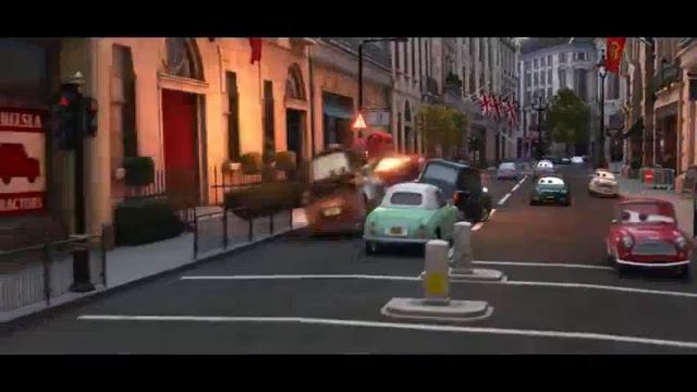 Cars 2   Finn Chasing Professor Zundapp + Holly Chasing Mater