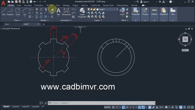 Learn to draw AutoCAD 2022. Instructions for drawing 2D flat shapes, 2D CAD Exercise [A-001]. смотреть онлайн