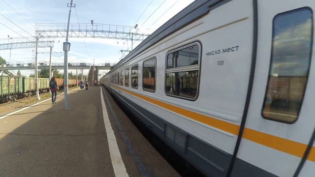 Электропоезд ЭД4М-0491 ЦППК станция Ворсино 10.08.2016 смотреть онлайн