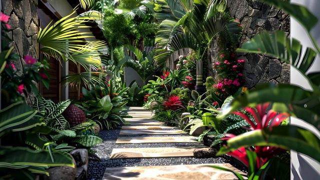 Turn Your Side Yard into Tiny Lush Tropical Paradise with Budget-Friendly Idea (DIY Garden Design) смотреть онлайн