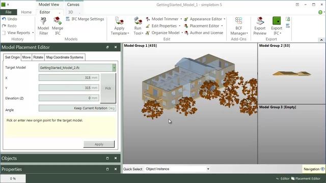 Getting Started with simplebim 5 (9/10) - Model Merging and Placement смотреть онлайн