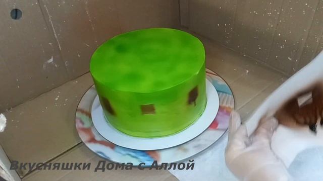 Майнкрафт// Идея украшения торта// Как украсить торт Майнкрафт// Вкусняшки Дома с Аллой смотреть онлайн