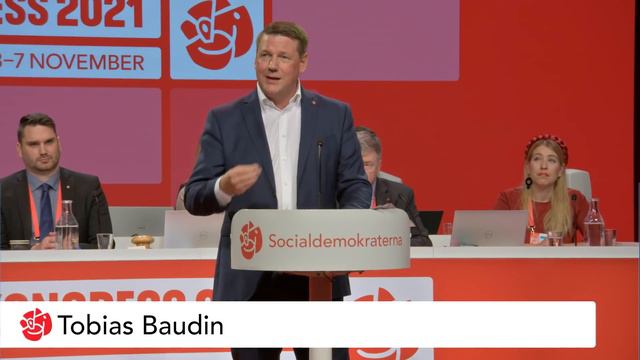 Tobias Baudin väljs till partisekreterare för Socialdemokraterna смотреть онлайн