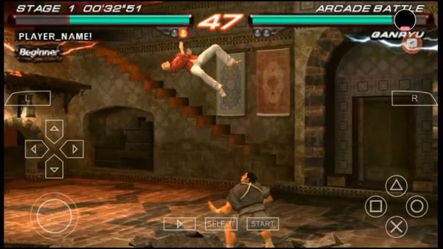 Top Nina Combos |Nina Vs Ganryu |PPSSPP| Tekken 6 Gameplay