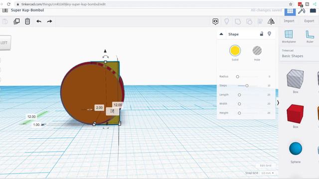 Drawing a 1/64 scale fuel tank in Tinkercad tutorial смотреть онлайн