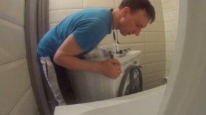 Установка раковины над стиральной машиной