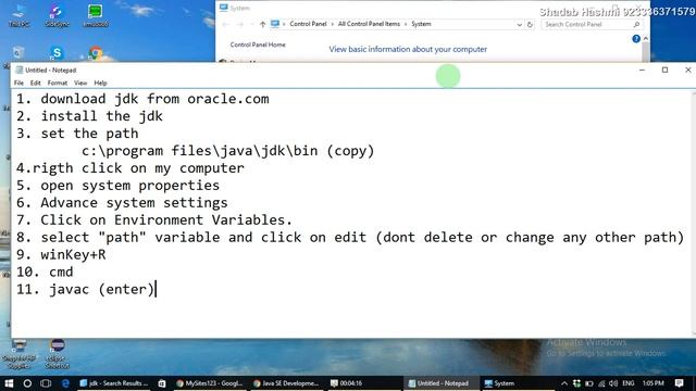 JDK installation and first java app (by Shadab Hashmi) смотреть онлайн