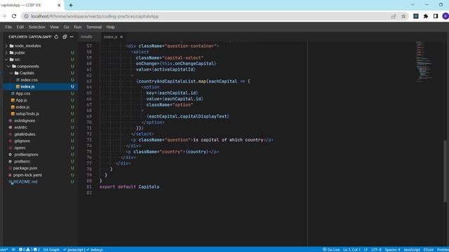 CODING PRACTICE 13 | CAPITALS APP | REACT JS | CCBP 4.O | CCBP смотреть онлайн