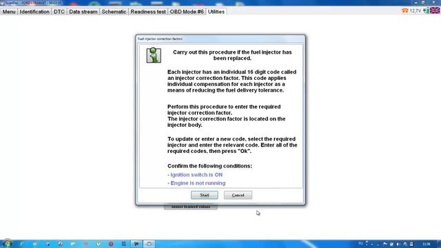 Ford Transit 2006 замена форсунки. Часть 1. Программирование форсунки смотреть онлайн