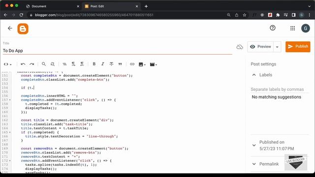 How To Add A To-Do App To Your Blogger Website | HTML, CSS & JavaScript смотреть онлайн