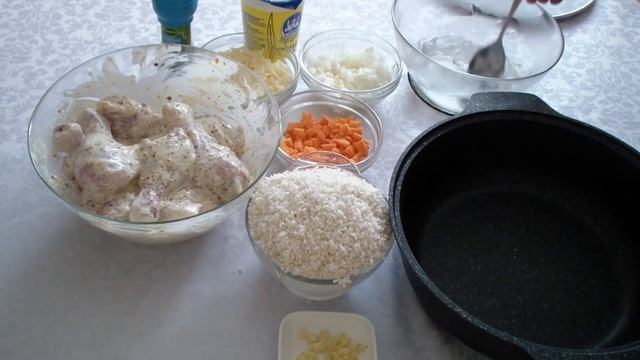 Как приготовить курицу ? Курица с рисом под сырной шубкой ! смотреть онлайн