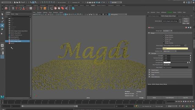 Maya 2020 Tutorial: MASH network merge node animation смотреть онлайн