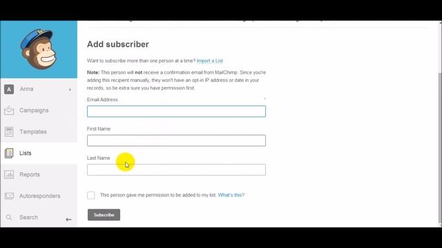 Как добавить подписчика в Mailchimp смотреть онлайн