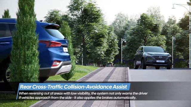 Hyundai Santa Fe Rear Cross Traffic Collision Alert смотреть онлайн