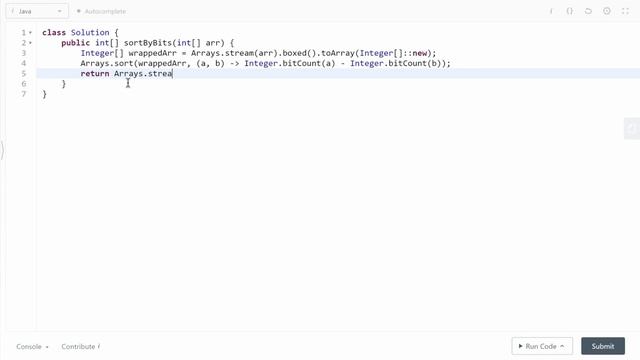 Sort Integers by The Number of 1 Bits LeetCode solution смотреть онлайн