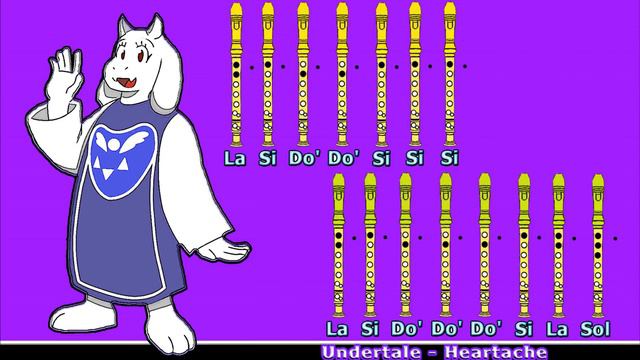 Undertale - Heartache on Recorder (NOTES) смотреть онлайн