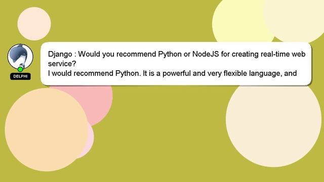 Django : Would you recommend Python or NodeJS for creating real-time web service? смотреть онлайн